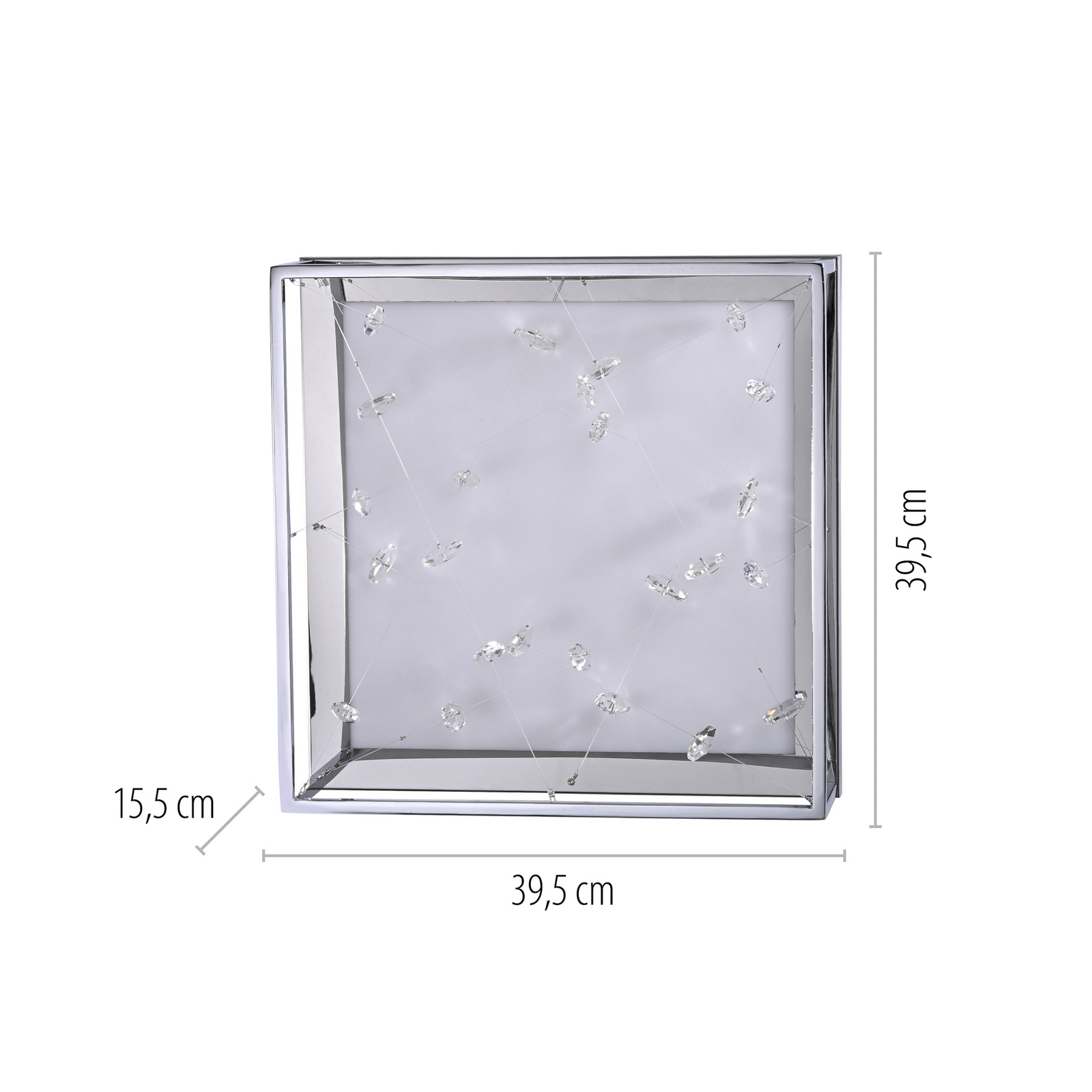 LED lubų šviestuvas „SKINA“, chromo spalvos, 40 cm, CCT, reguliuojamas, su LED lubų šviestuvas „SKINA“, chromo spalvos, 40 cm, CCT, reguliuojamas, su