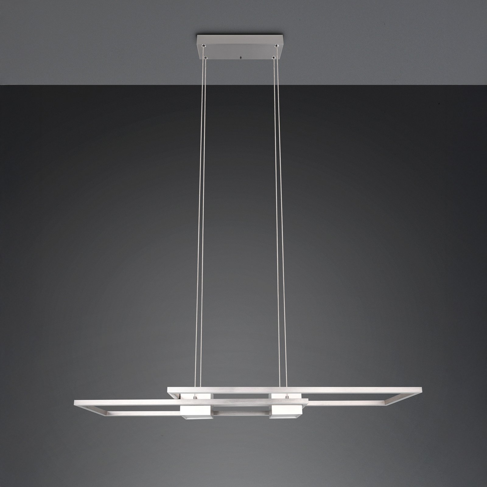 Albany LED piekaramā lampa, niķelis, 100 x 28 cm, alumīnijs, CCT dimmable