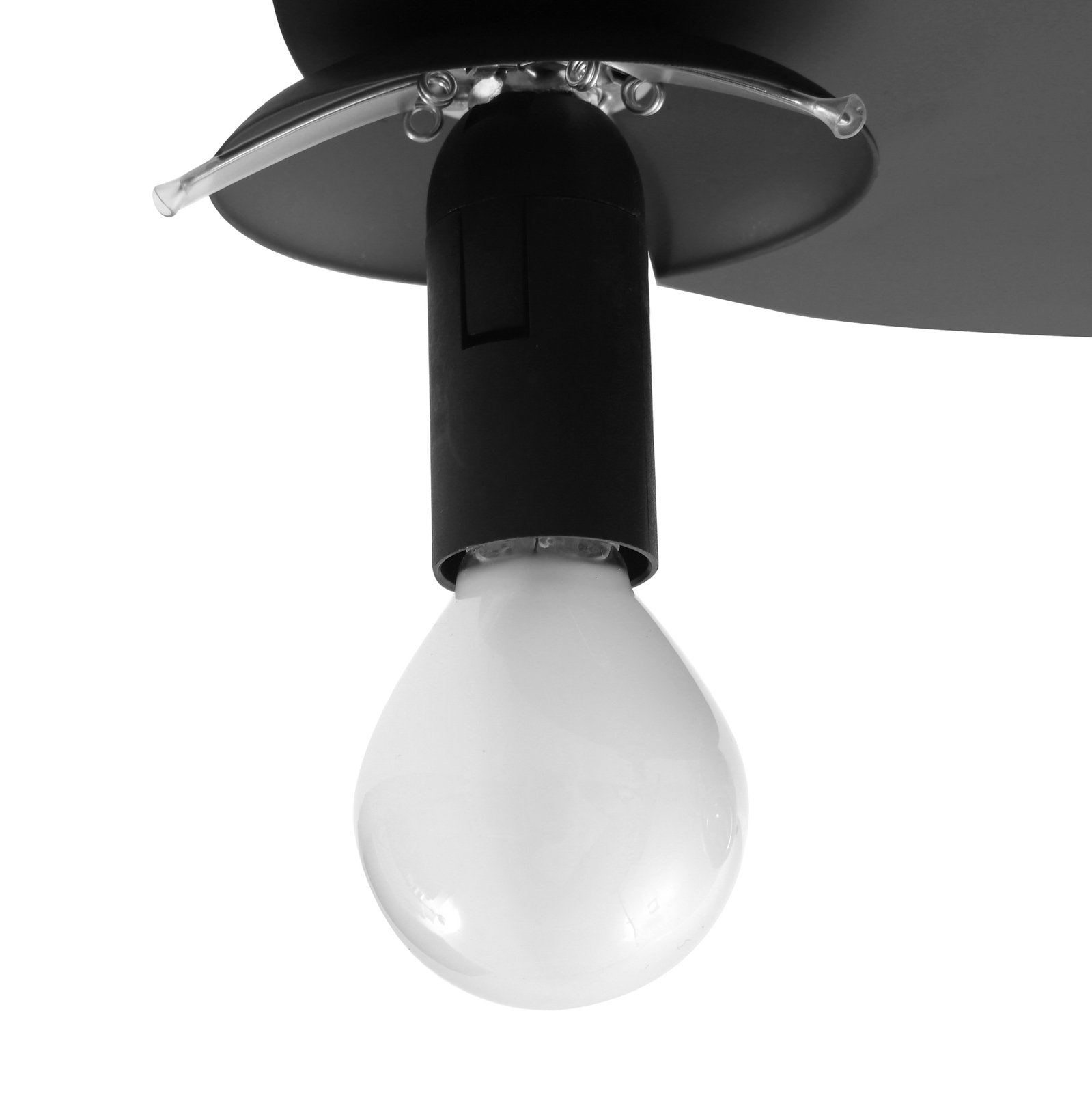 Lindby Valentina ceiling light, glass, concave, 3-bulb.