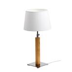 Aluminor Quatro Up lampe table chêne clair/chromée