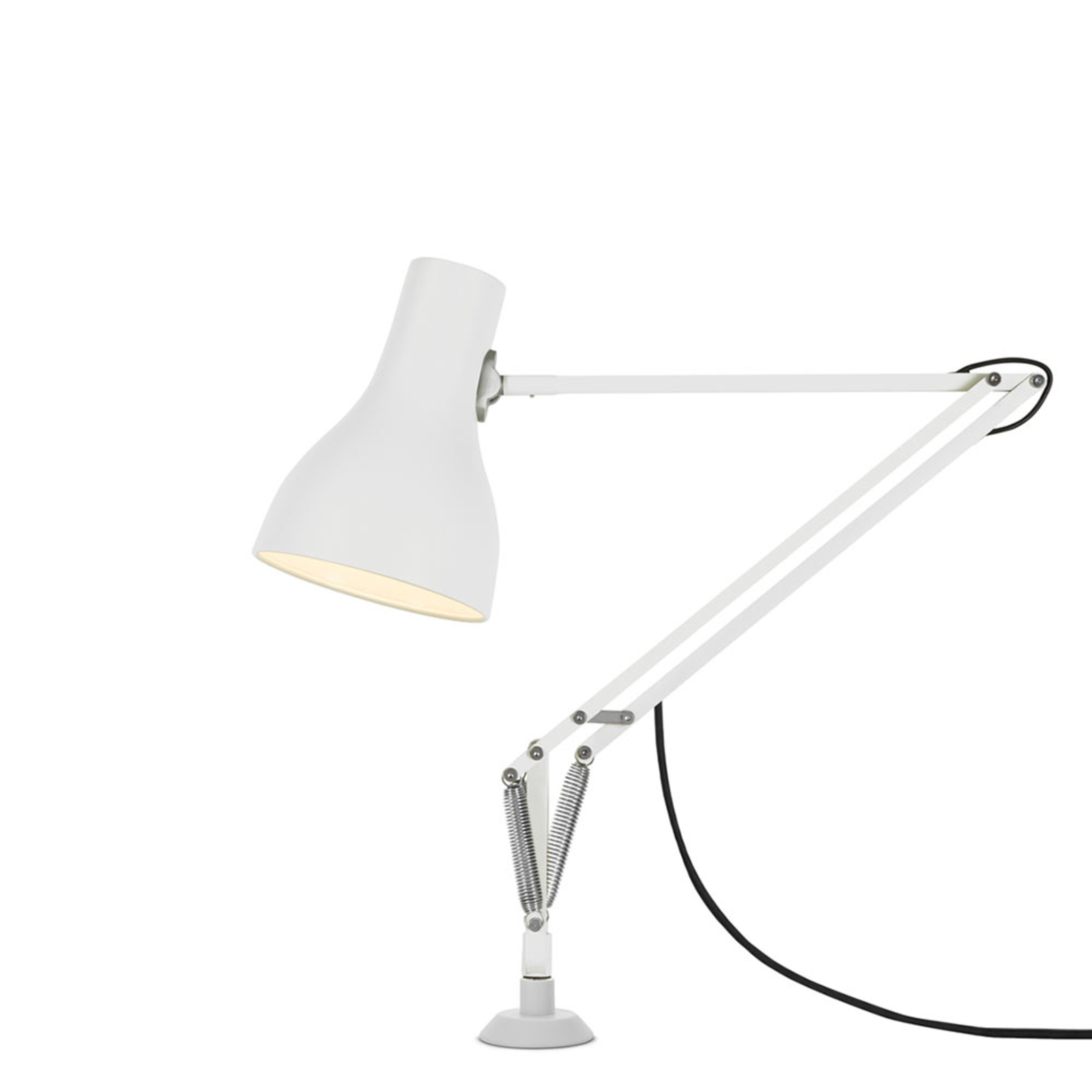 Anglepoise Type 75 bordlampe skru-fot hvit