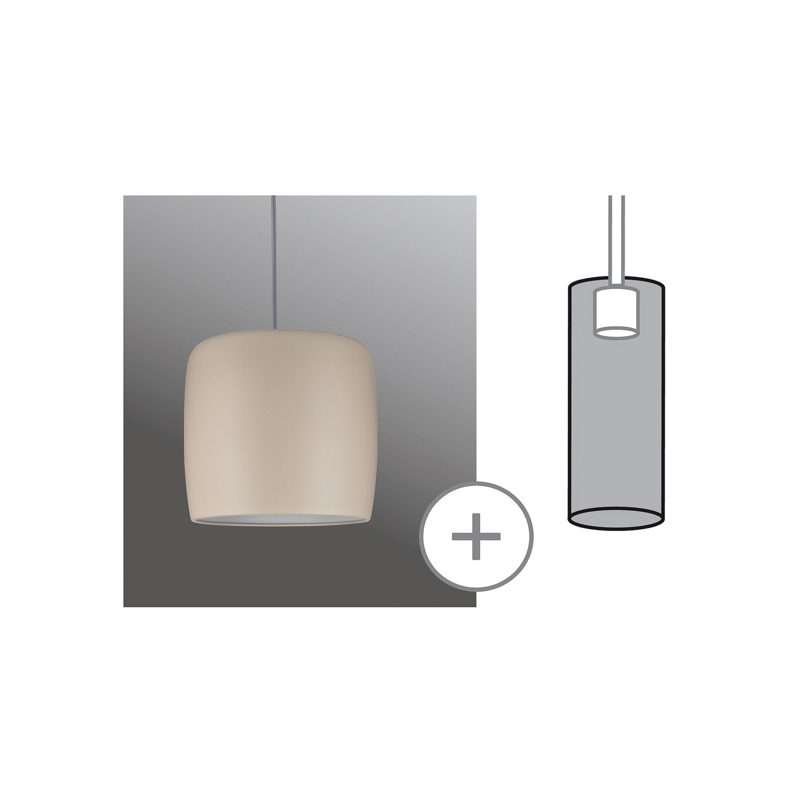 Paulmann Lampenschirm Pien, Ø 25 cm, Metall