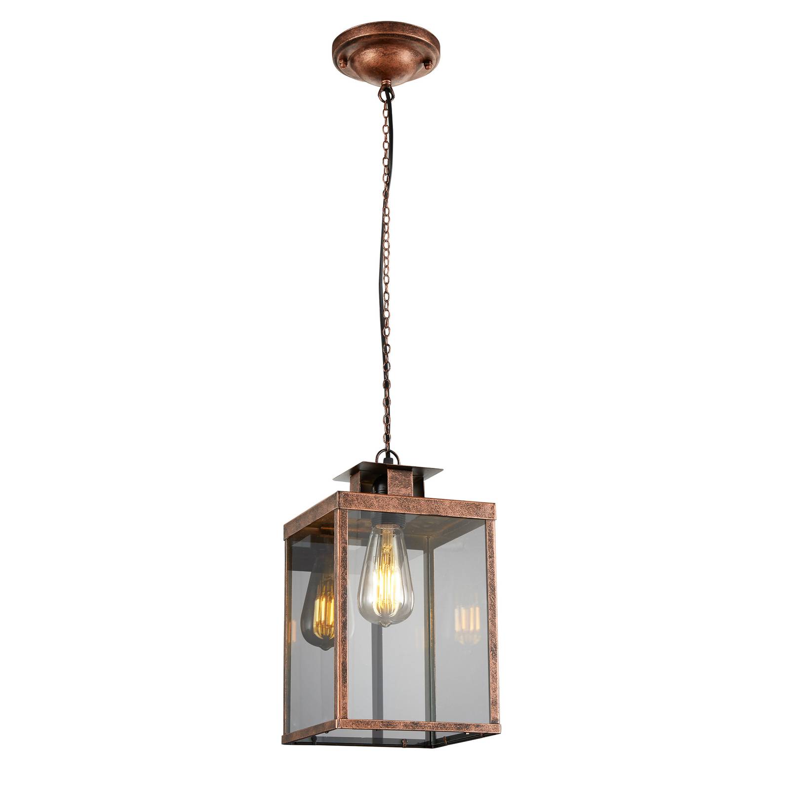 Trio Lighting Suspension Elsa avec une finition cuivre antique