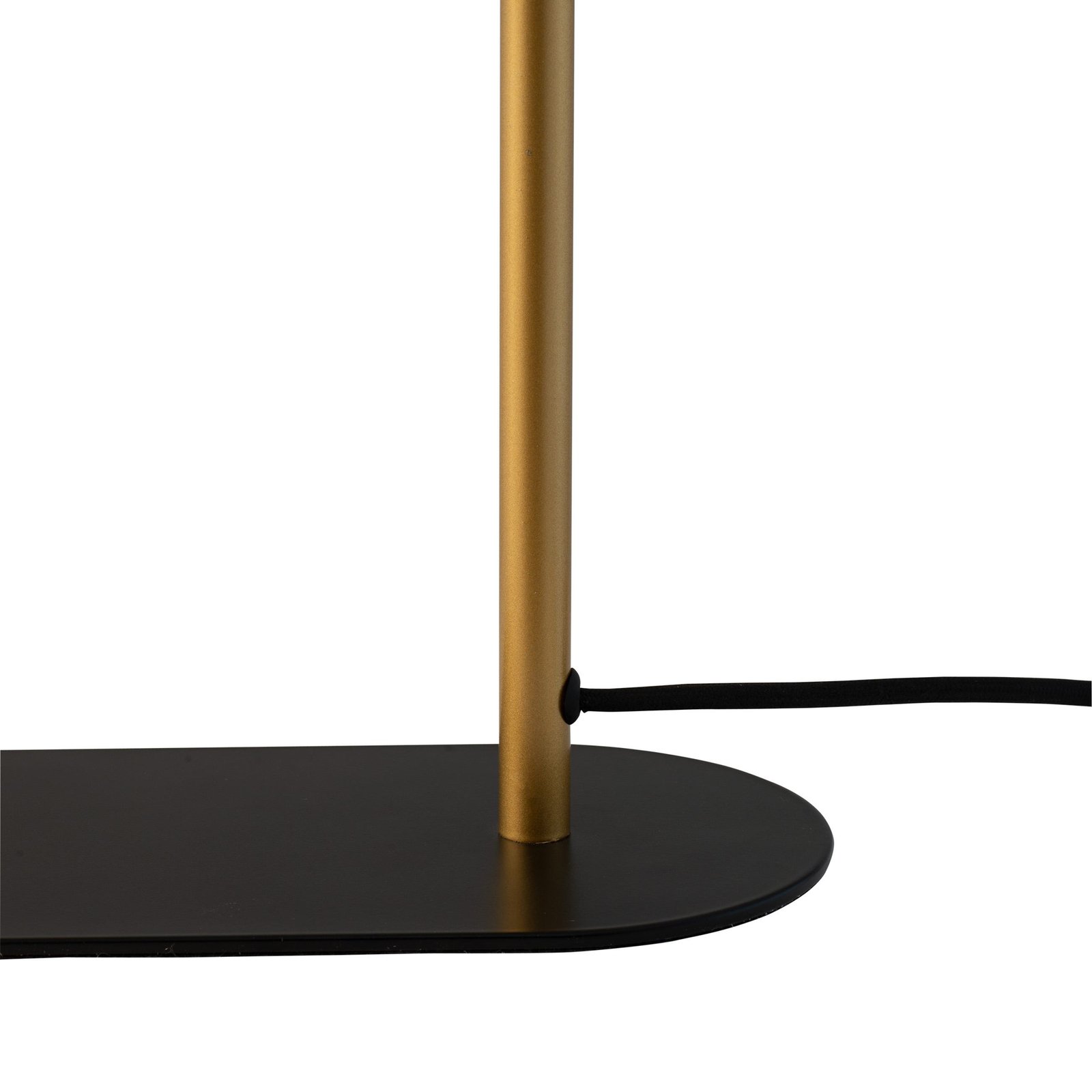 Dyberg Larsen Arch table lamp, black/brass-coloured, metal