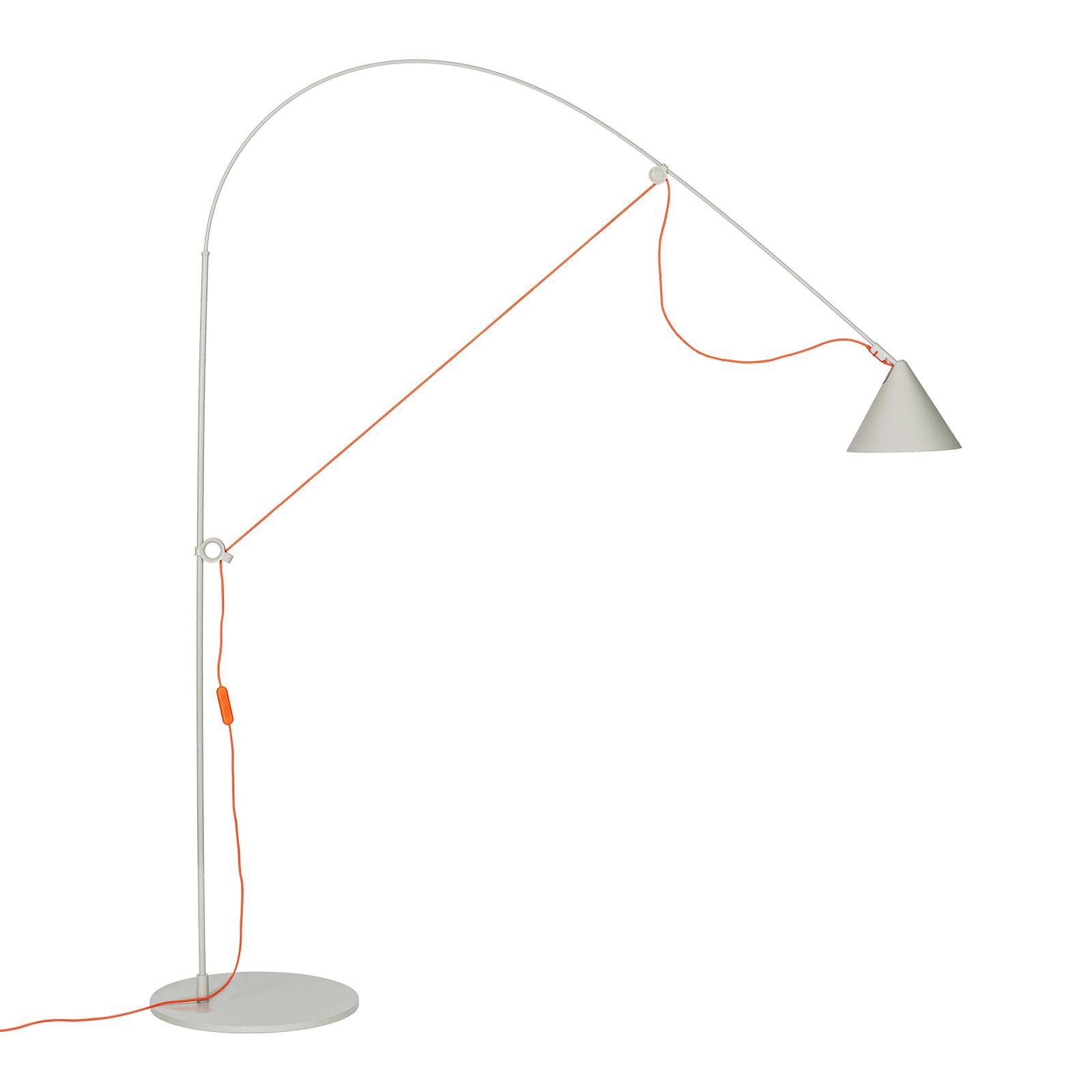 midgard AYNO lampadaire 166 cm gris/orange 4 000 K