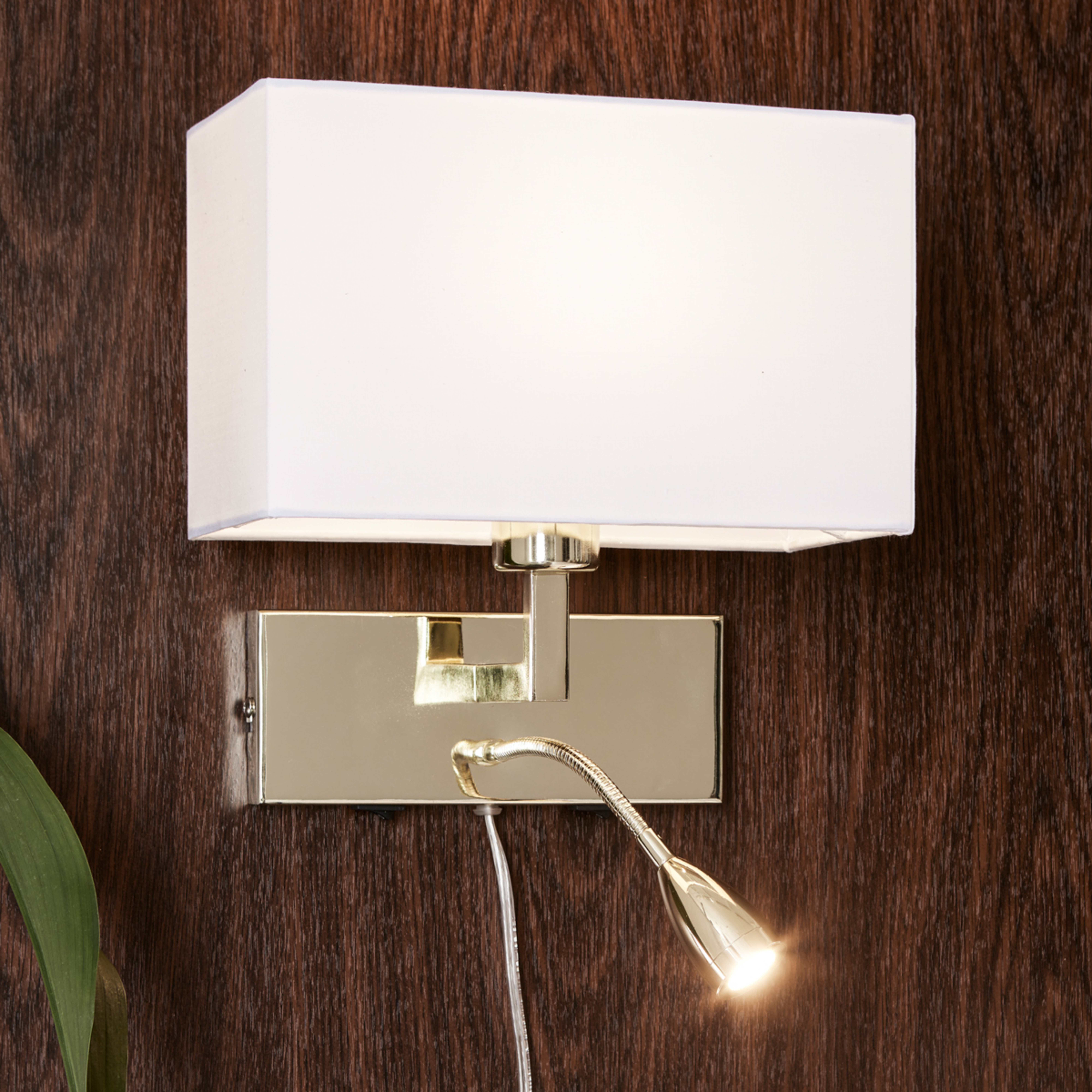 Savoy 2 Applique Murale Brass/White - Markslöjd