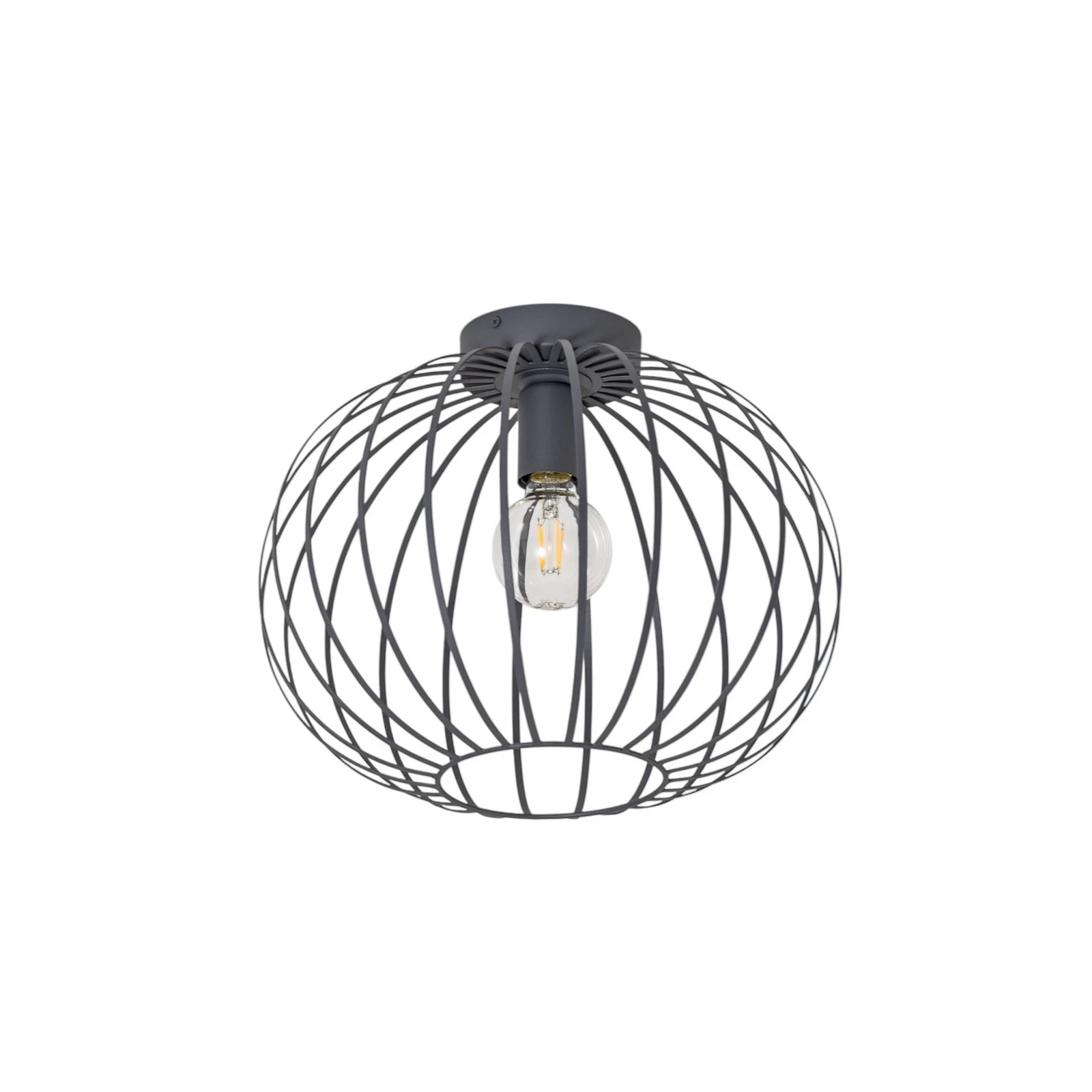 Stropna svetilka Valor, antracit, jeklo, Ø 40 cm
