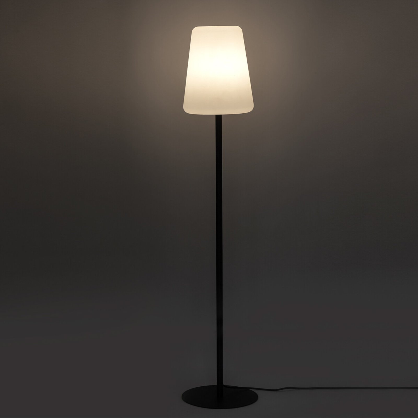 Golvlampa Patio, IP44, grafit/vit, höjd 148 cm