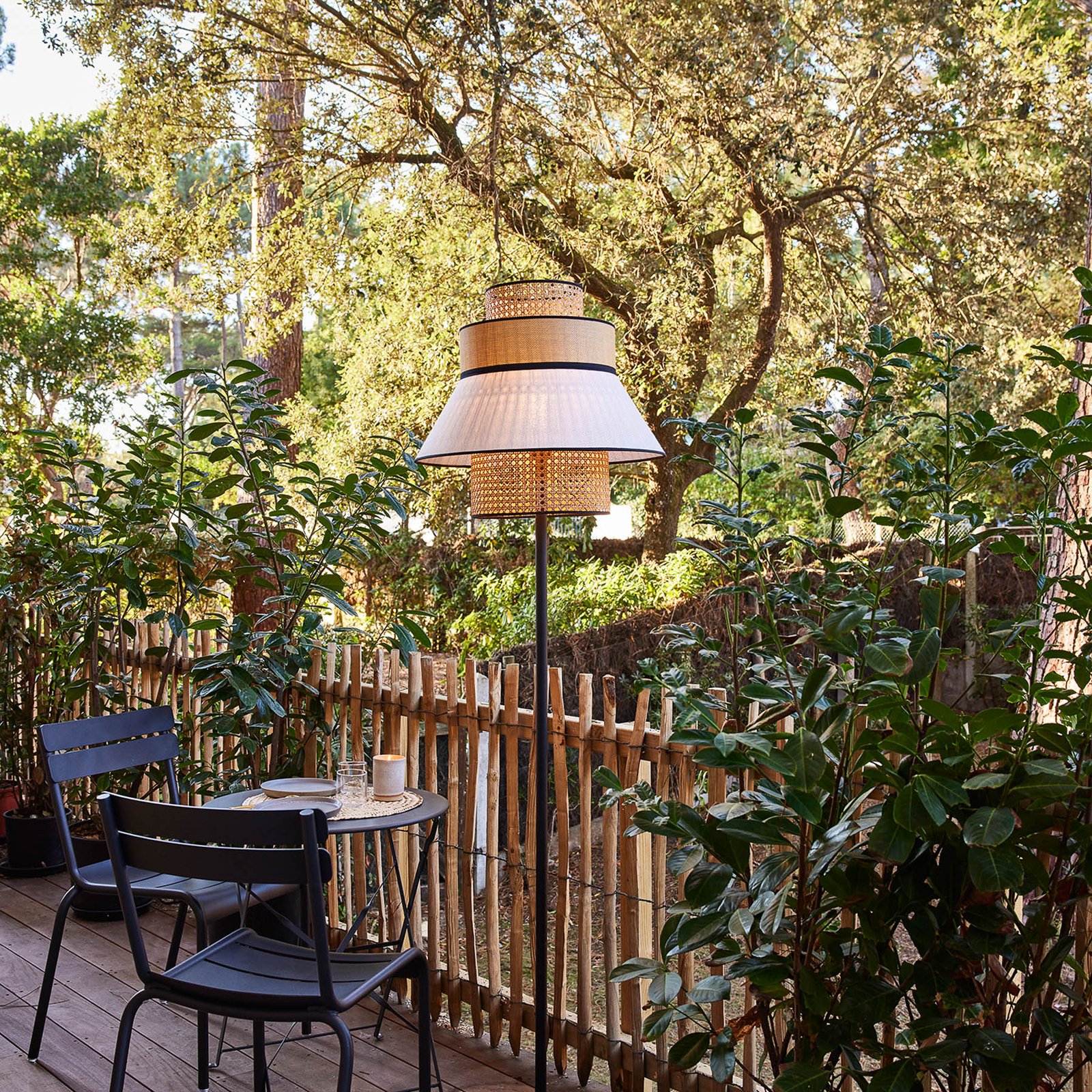 Singapour Außen-Stehleuchte, sand/honey - MARKET SET Singapour Außen-Stehleuchte, sand/honey - MARKET SET