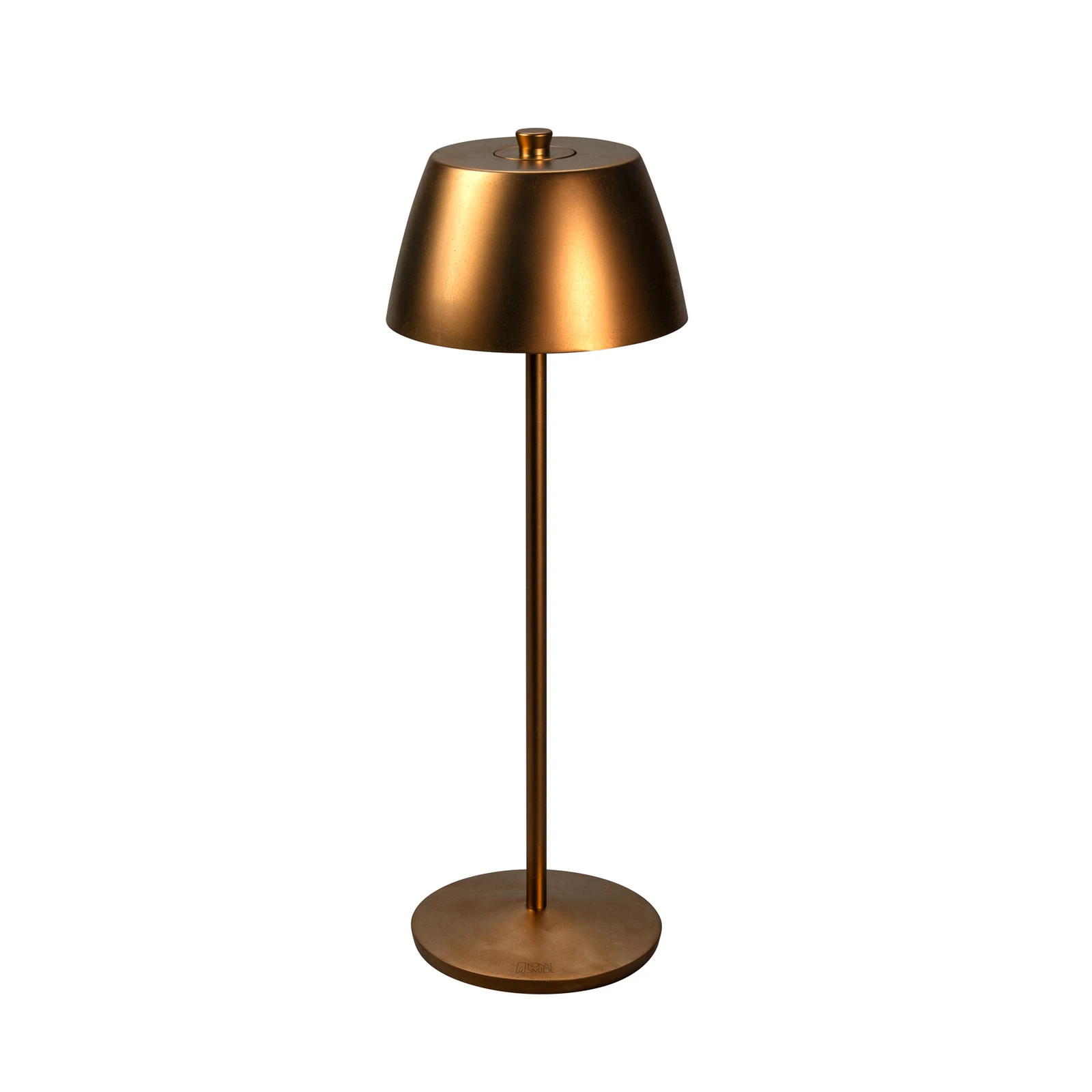 Stolová LED lampa na batérie Eze, matná meď, 32 cm, IP54, USB