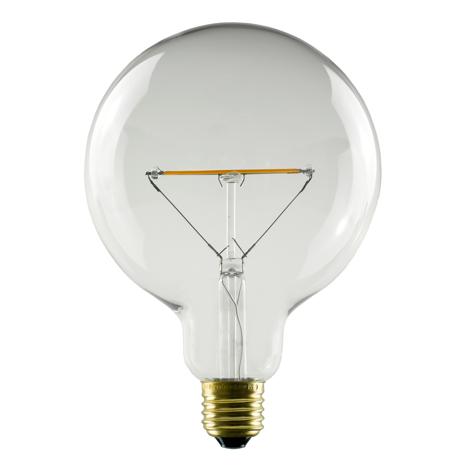 SEGULA LED globe bulb E27 3W 2,200K dimmable clear