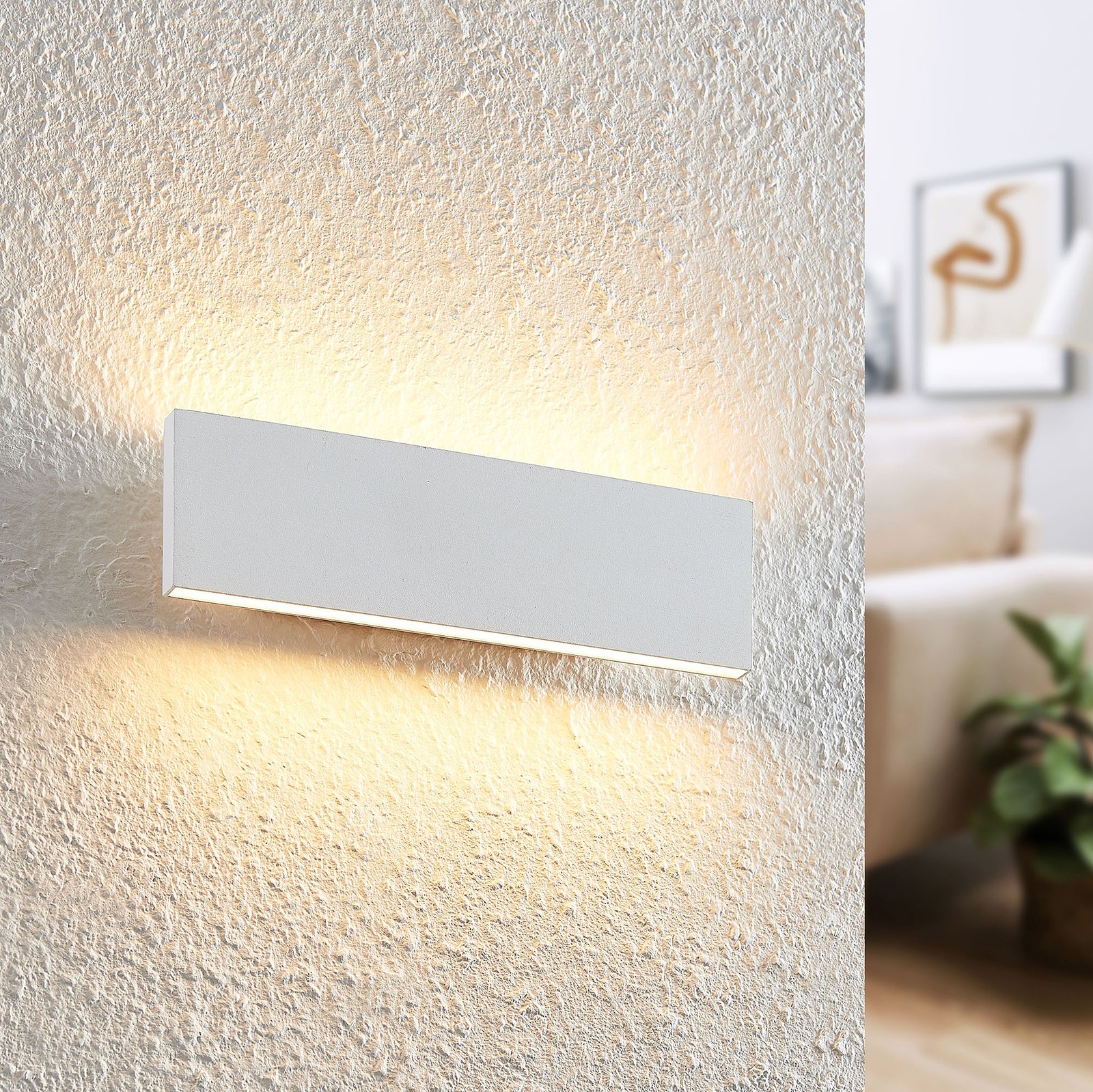 Lindby Ignazia LED wall light, 28 cm, white