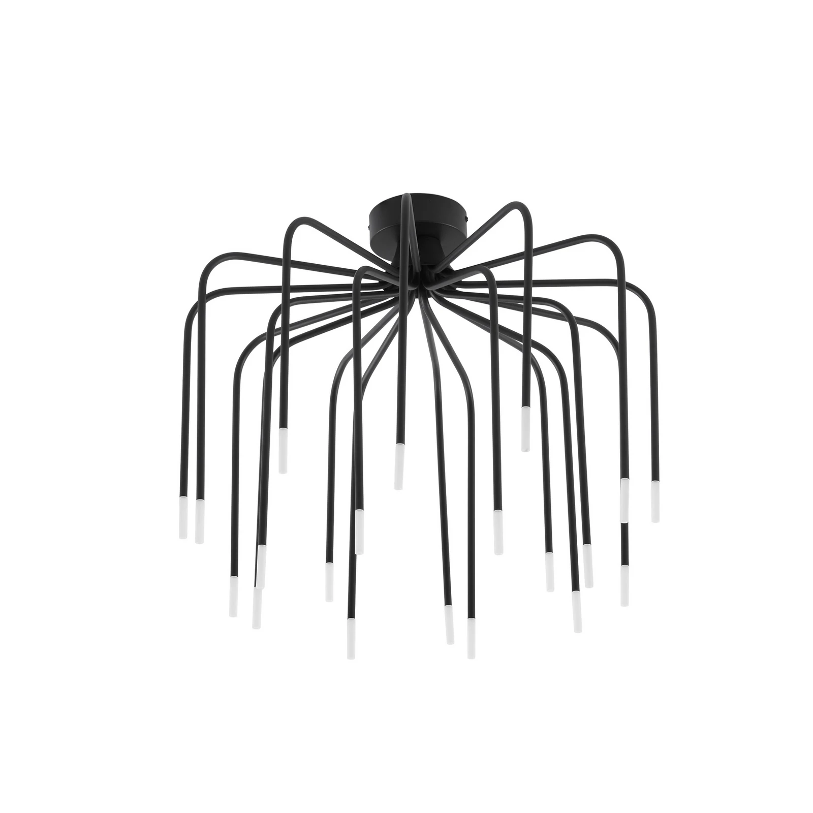 Lucande LED lubų šviestuvas „Ariadne“, skersmuo 57 cm, matinė juoda spalva, 20