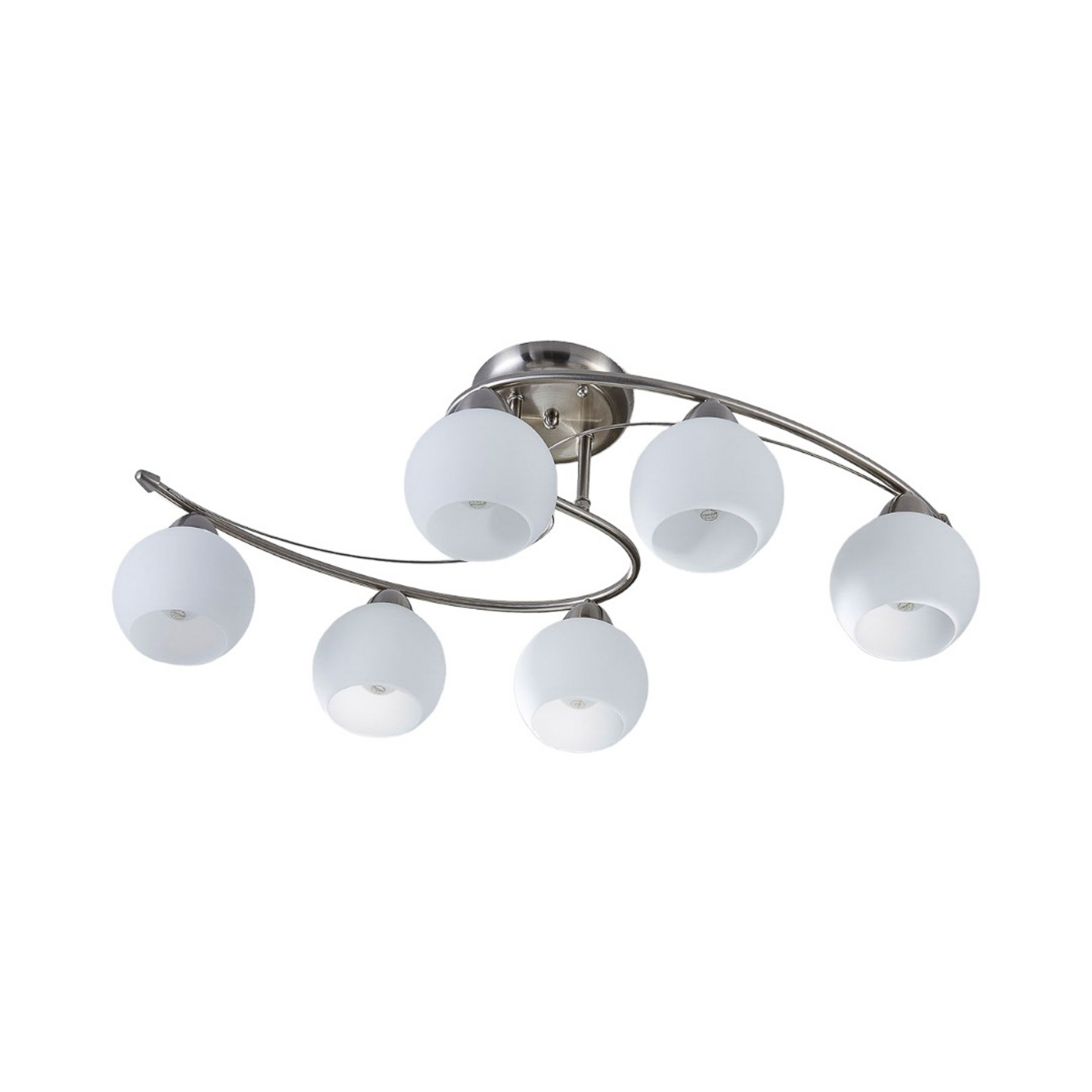 Svean 6 Lámpara de Techo White/Nickel - Lindby
