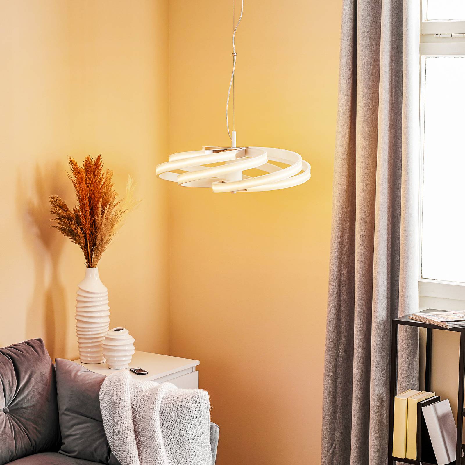 Zoya dekoratív LED függő lámpa, fehér