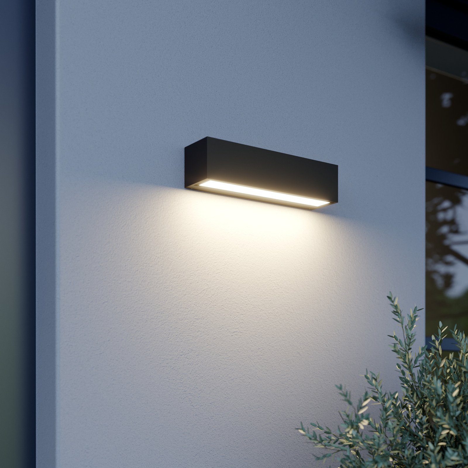 Lucande Lengo applique LED, 25 cm, graphite, 1 l.