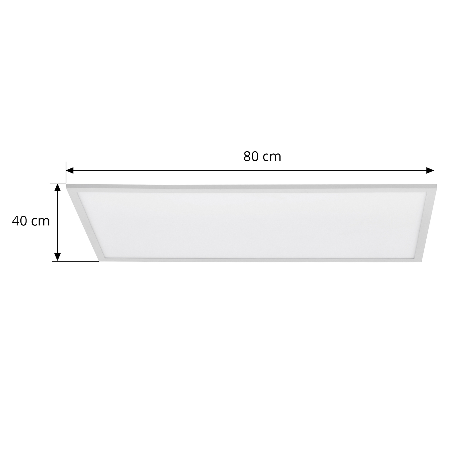 Lindby LED-Panel Lamin, weiß, 80 x 40 cm