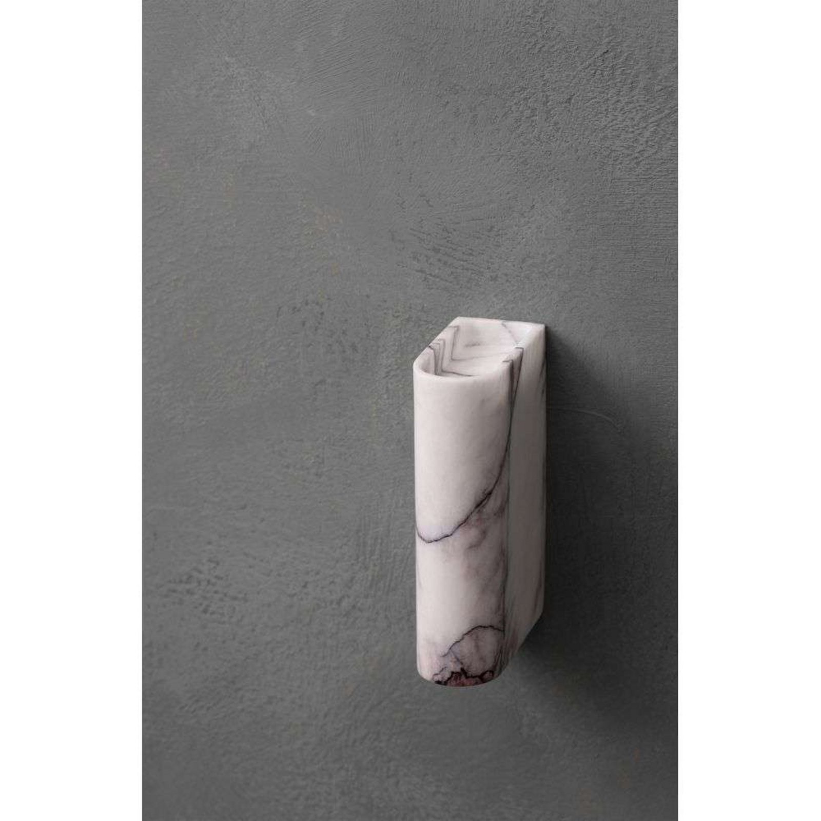 Monolith Candle Holder Wall Mixed White Marble - Northern