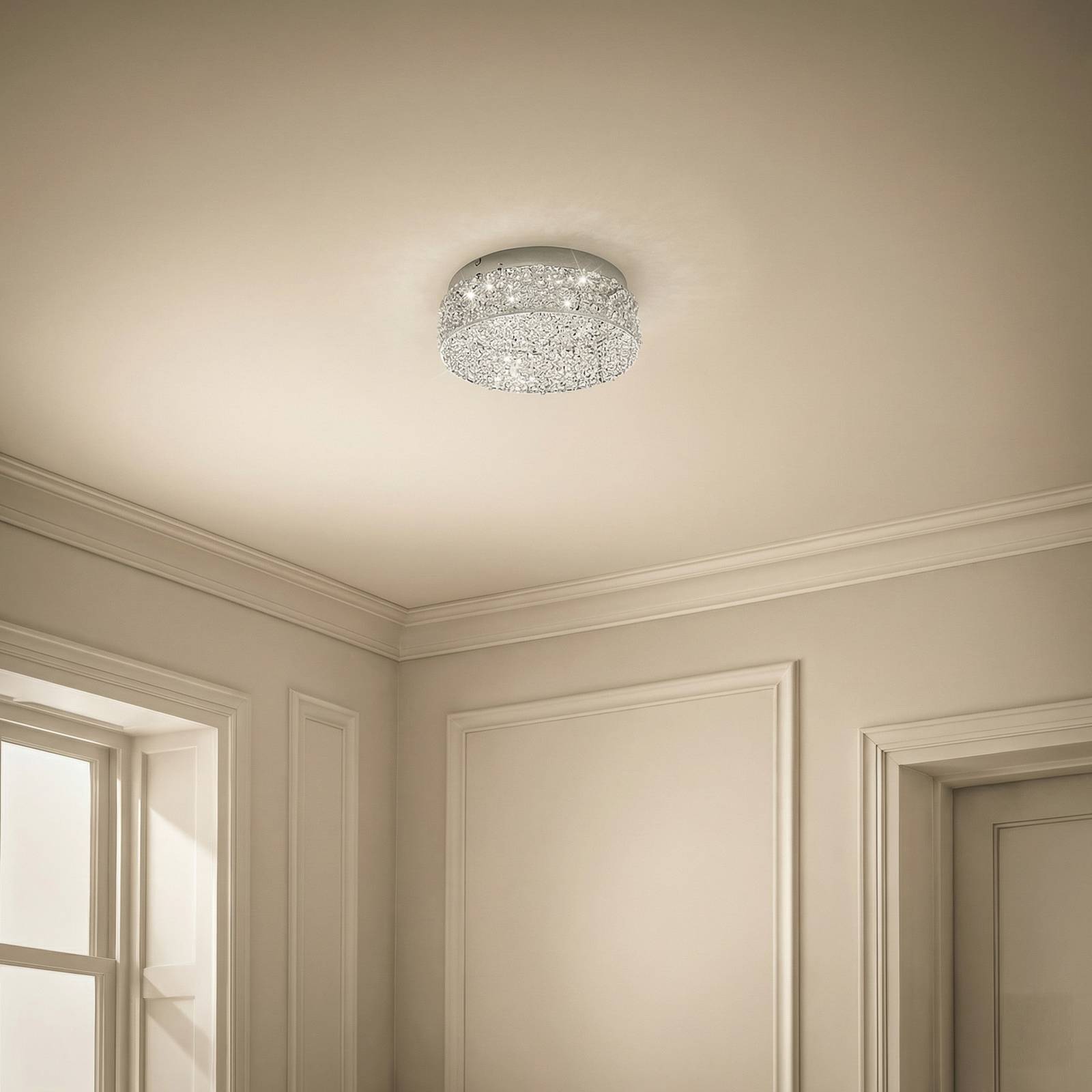 Lucande Schitterende LED plafondlamp Felias, ronde vorm