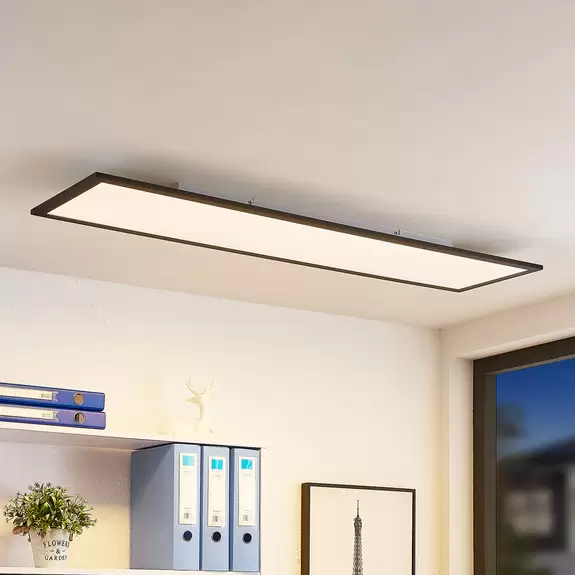 Lampenwelt Lindby Nelios LED-Deckenleuchte, CCT 120 x 30 cm