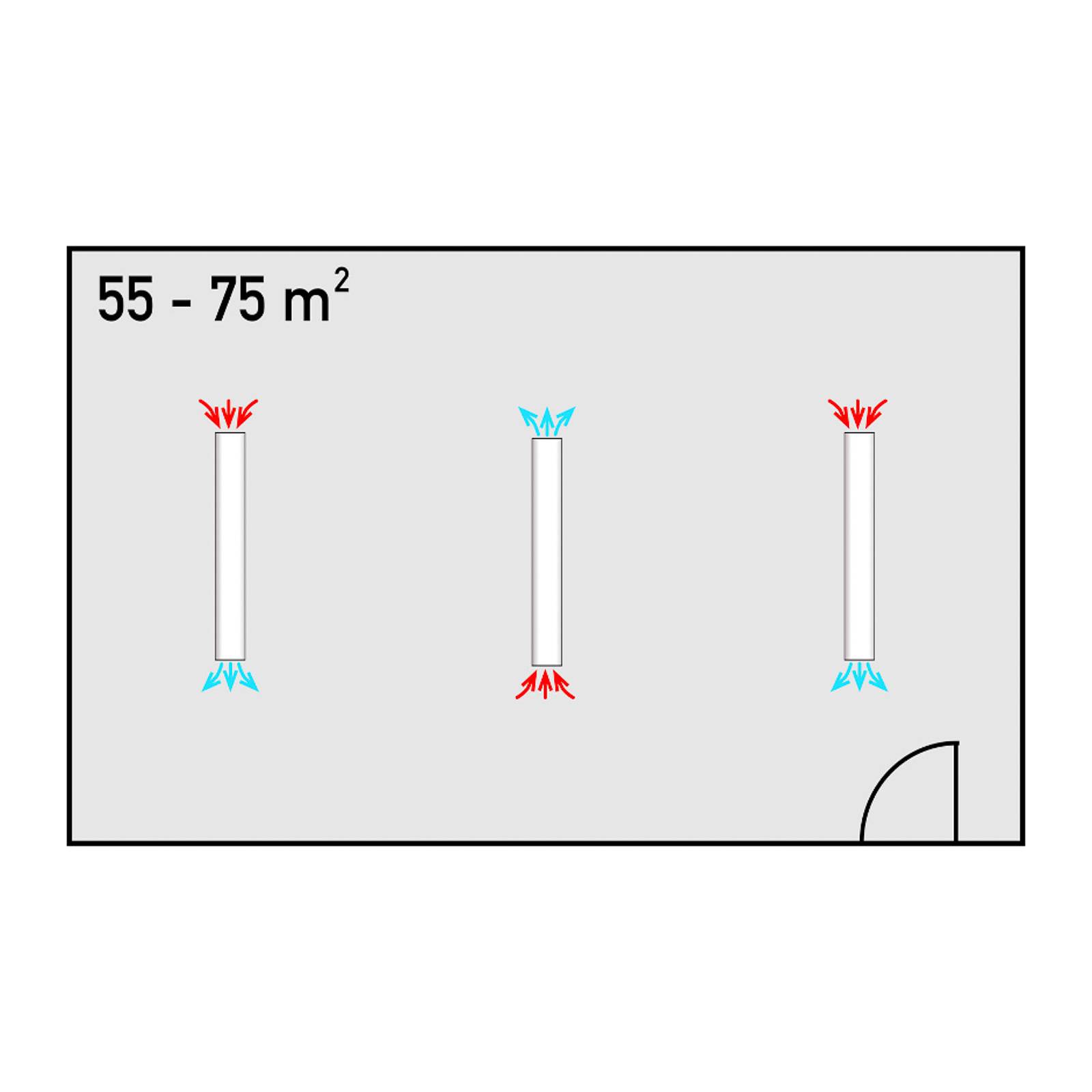 MIKI MiKi UV-C air cleaner, free-standing rocket, aluminium, L: 15 cm, W: 15 cm, H: 112 cm