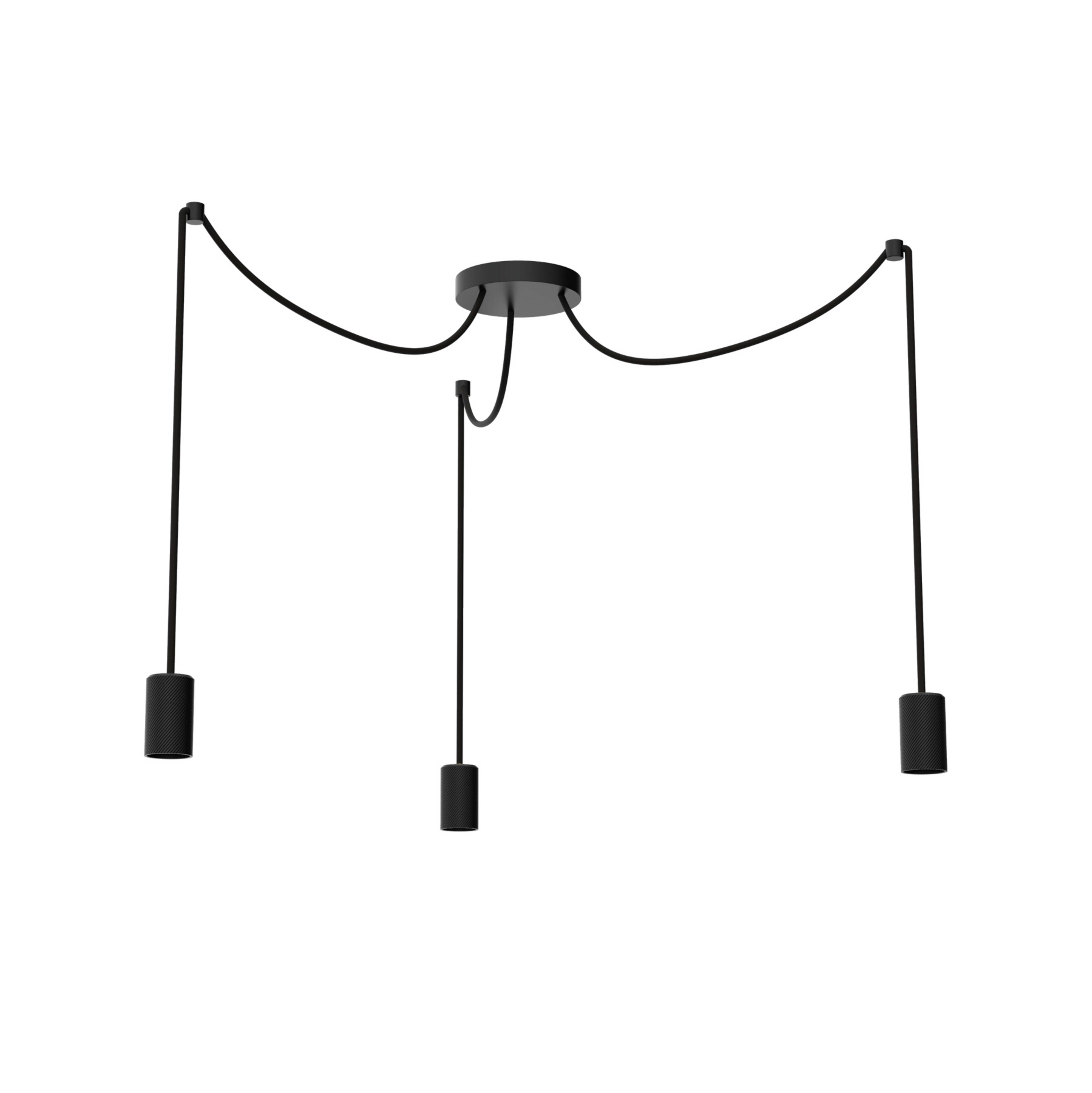 SEGULA Spyder 3 Wave suspension, noire, 3 lampes