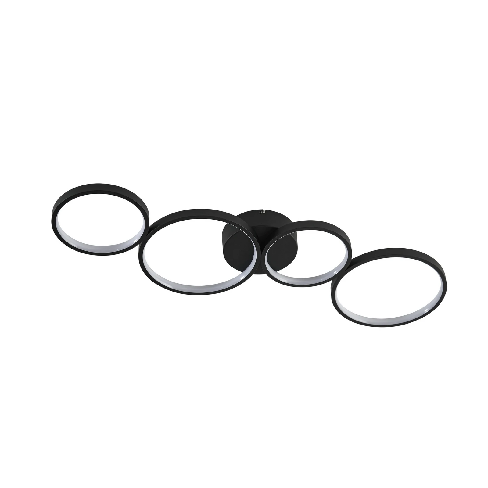 Lindby LED φωτιστικό οροφής Evengeline, μαύρο, αλουμίνιο, 88 cm