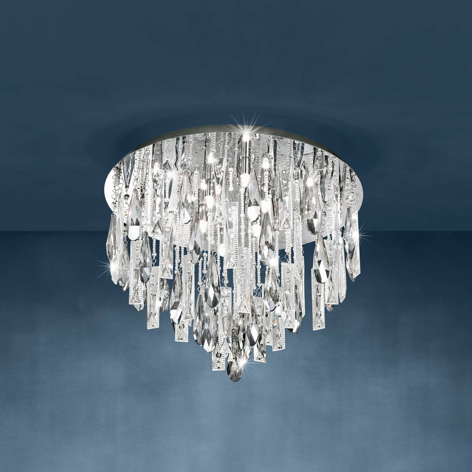 Plafonnier Stars of Light Calaonda, 58 x 48 cm, chrome