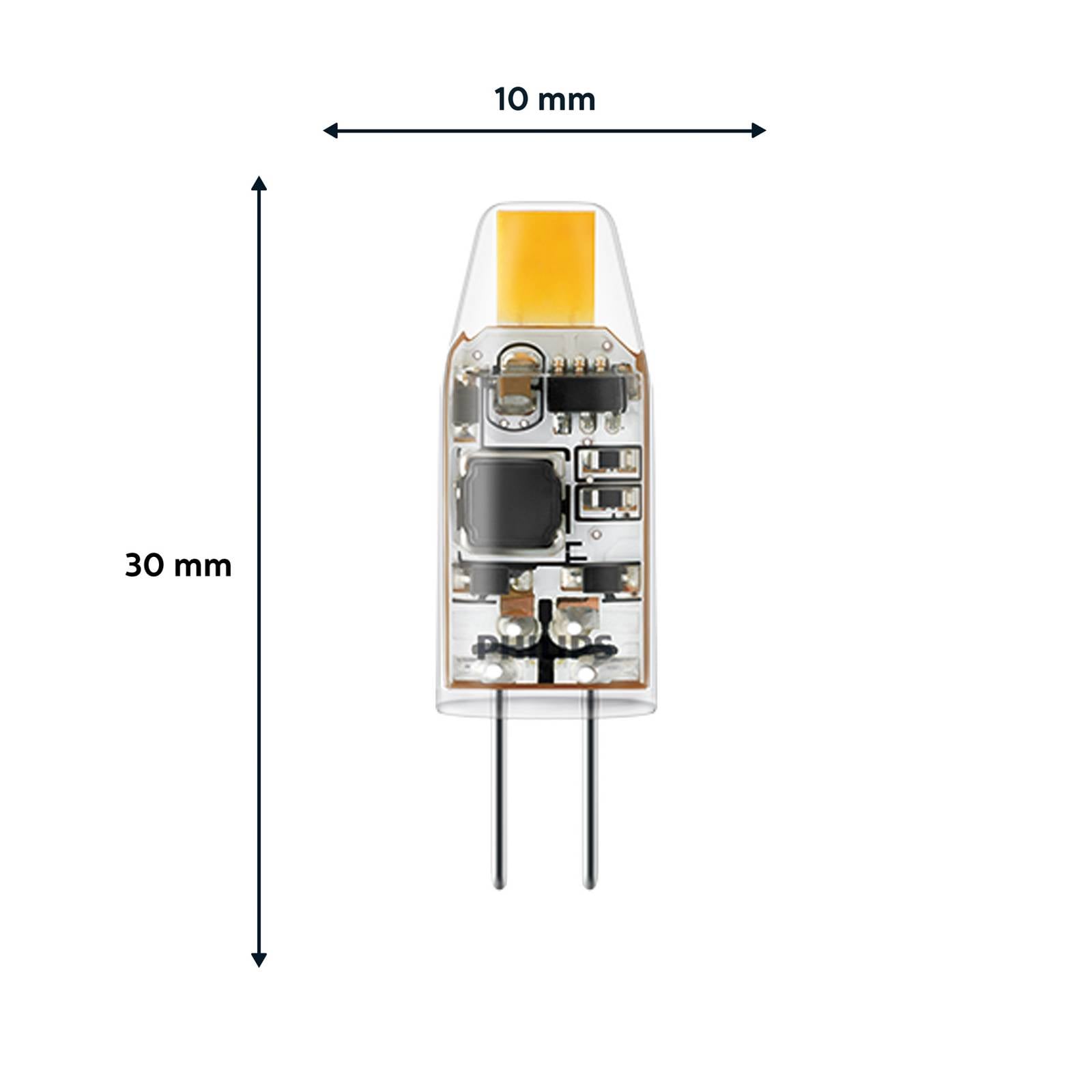 Amploule LED Philips G4 1 W, 2 700 K, transparente, lot de 2