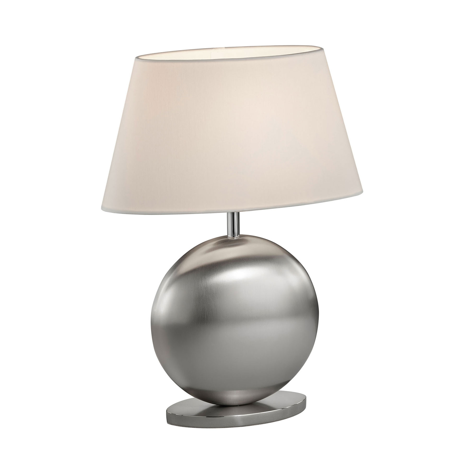 BANKAMP Asolo lampa stołowa, biała/nikiel, 41cm