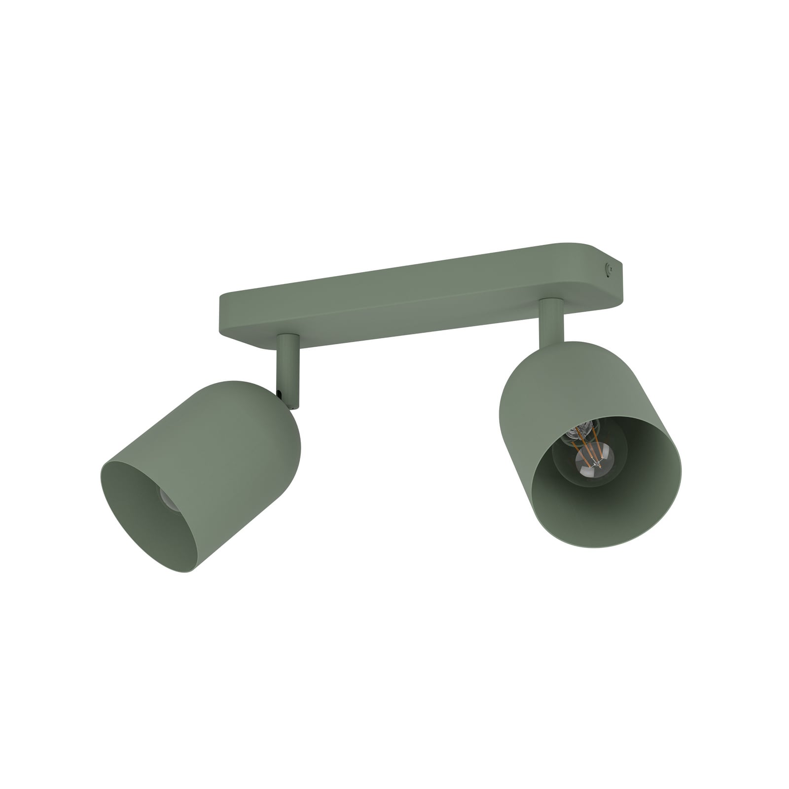 Deckenstrahler Tilston, dunkelgrün, Länge 28 cm 2-flg. Stahl