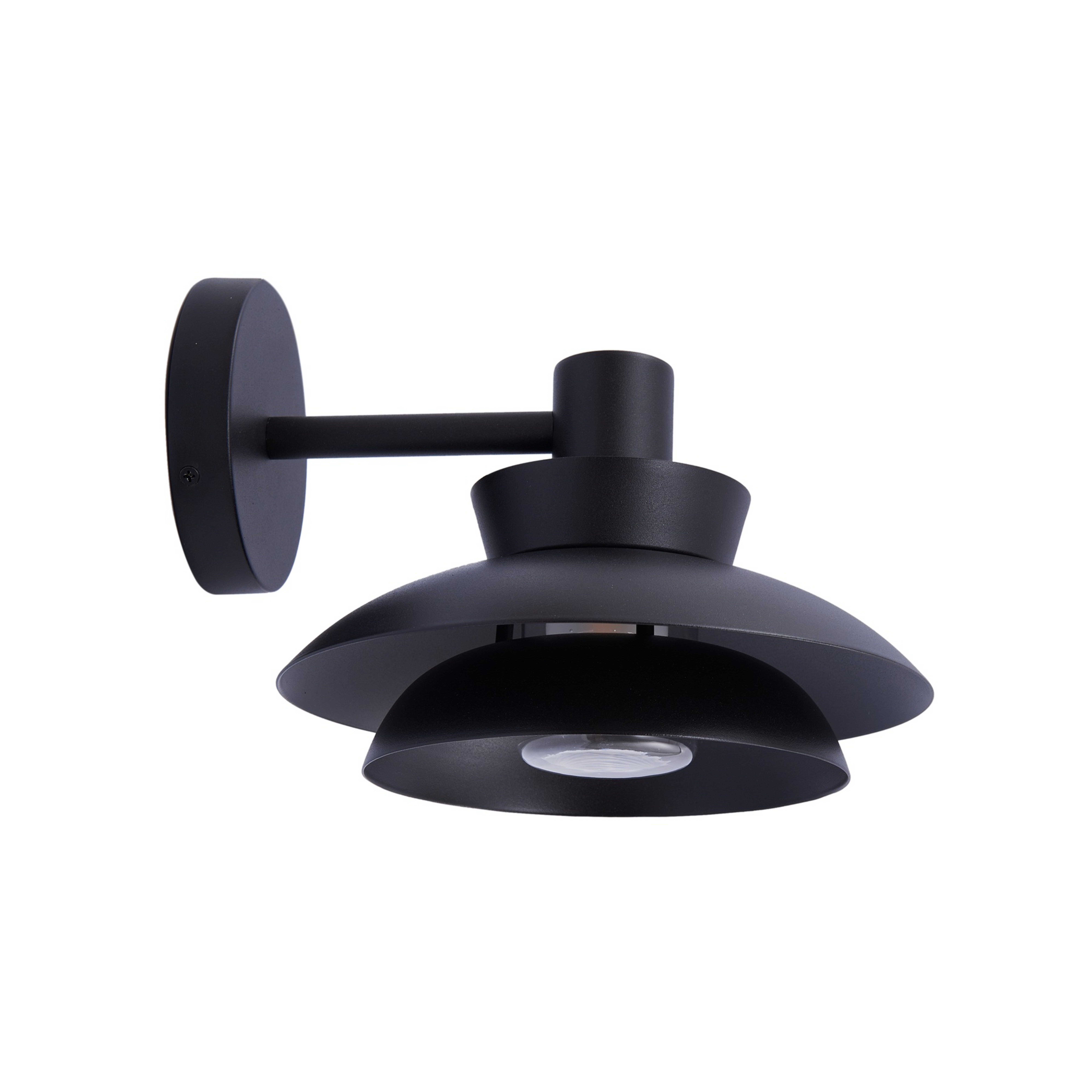 Thais applique d'extérieur Ø 25 cm métal noir - Lucande