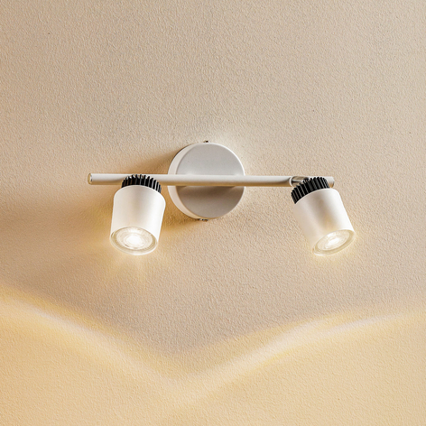 Wandspot Tec in wit, 2-lamps