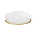 SLV LED таванна лампа Decona, Ø 30 cm, бял/златист, метал