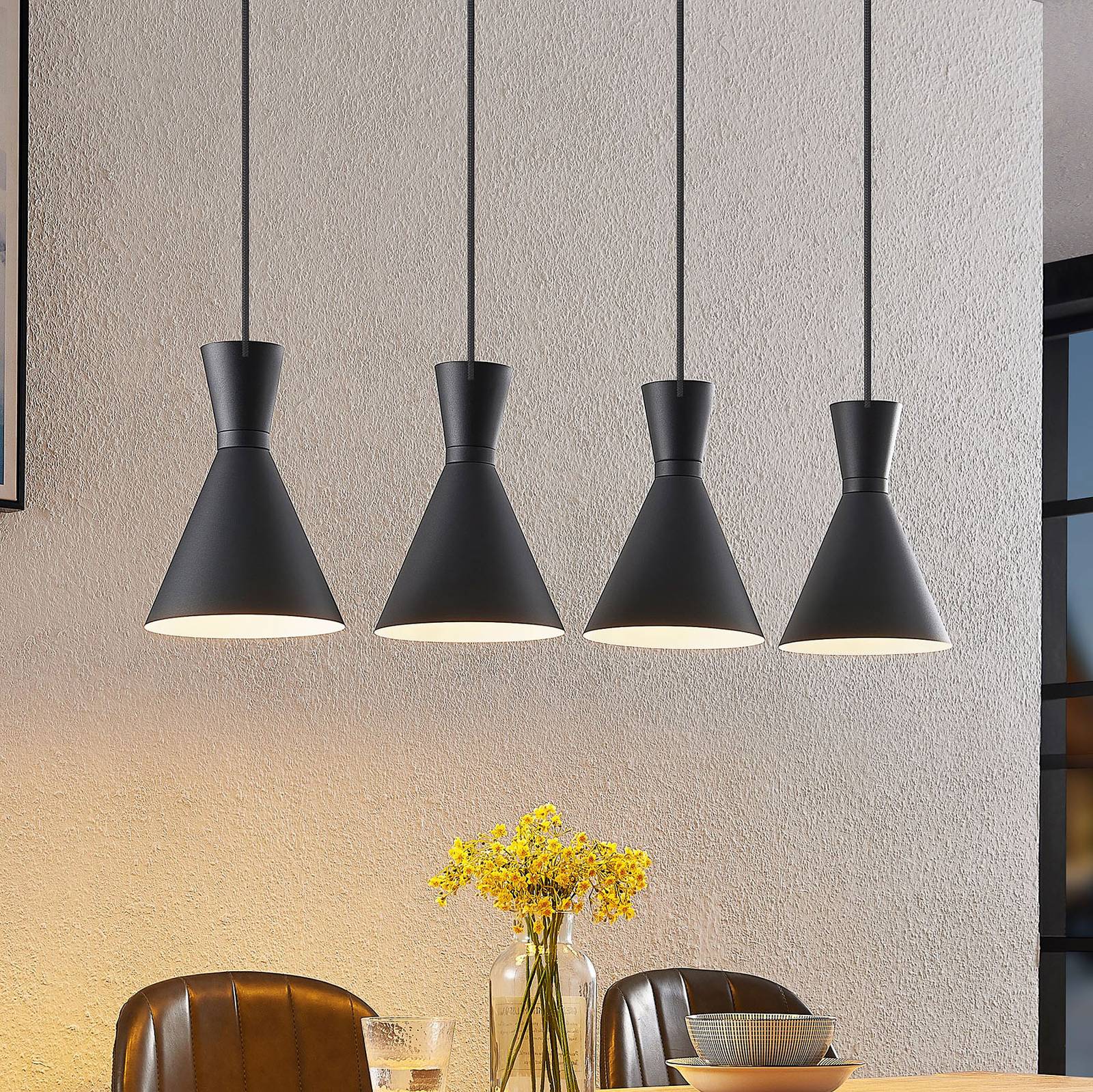 Lampa wisząca Lindby Savrini, 4-punktowa
