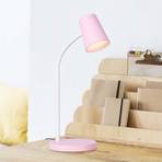 LED-bordslampa Luis med 3-stegs dimmer, rosa