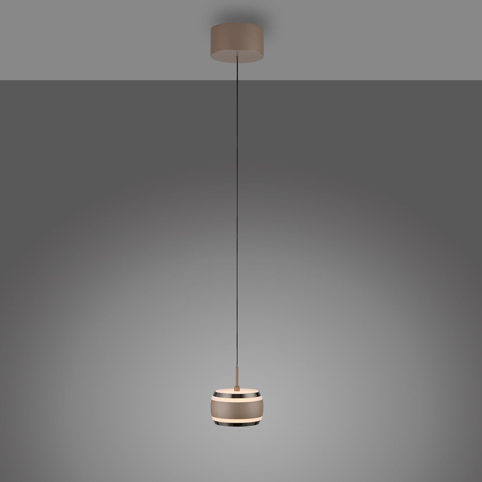 LED-Hängelampe Falling Rings, bronze Ø 13 cm, CCT - PURE LED-Hängelampe Falling Rings, bronze Ø 13 cm, CCT - PURE