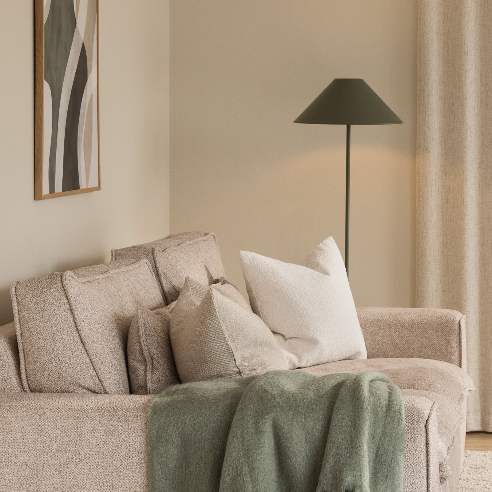 Globen Lighting gulvlampe Cannes, grønn, metall, 140 cm