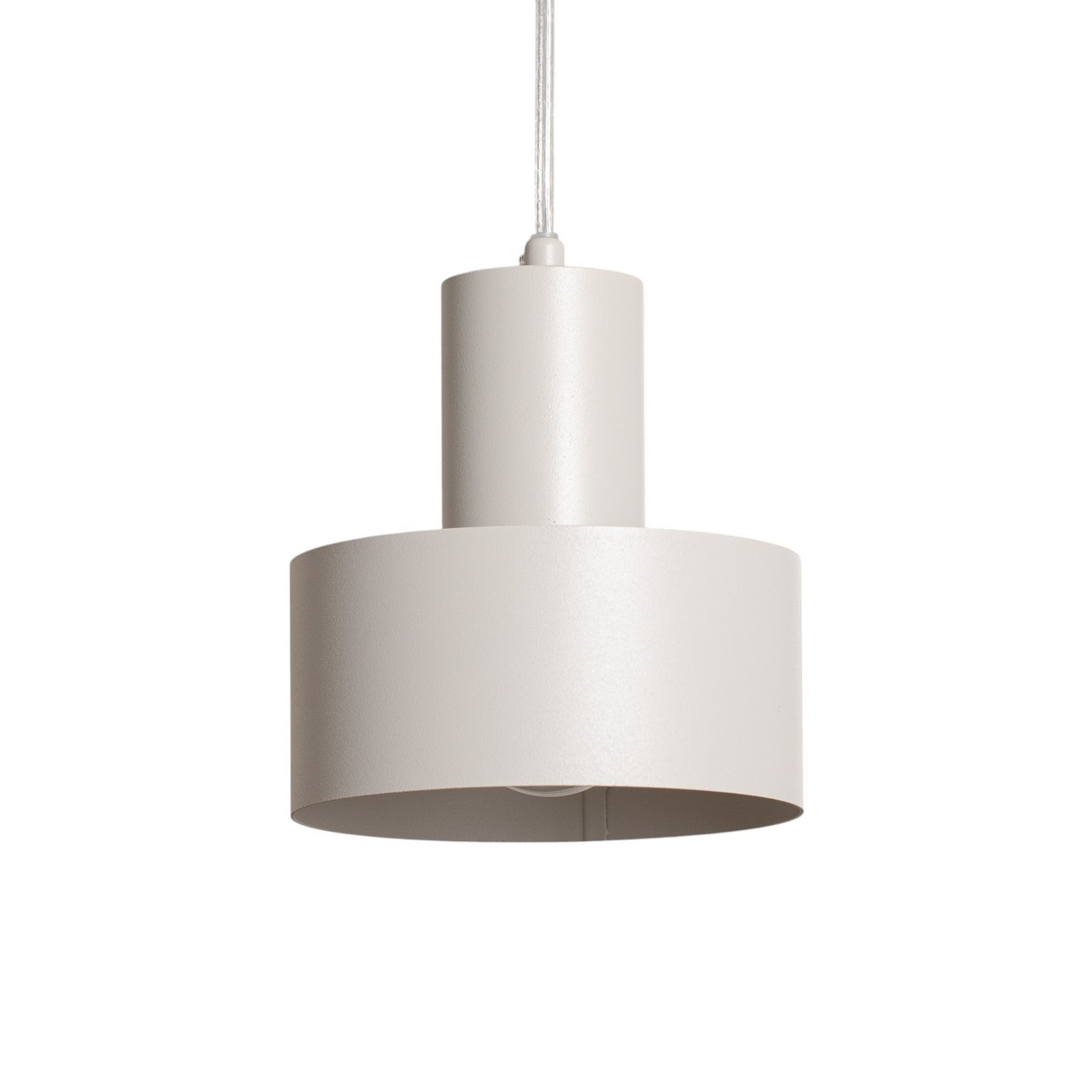 Rif 3 pendant light, taupe, round, 3-bulb, Ø 33 cm, steel