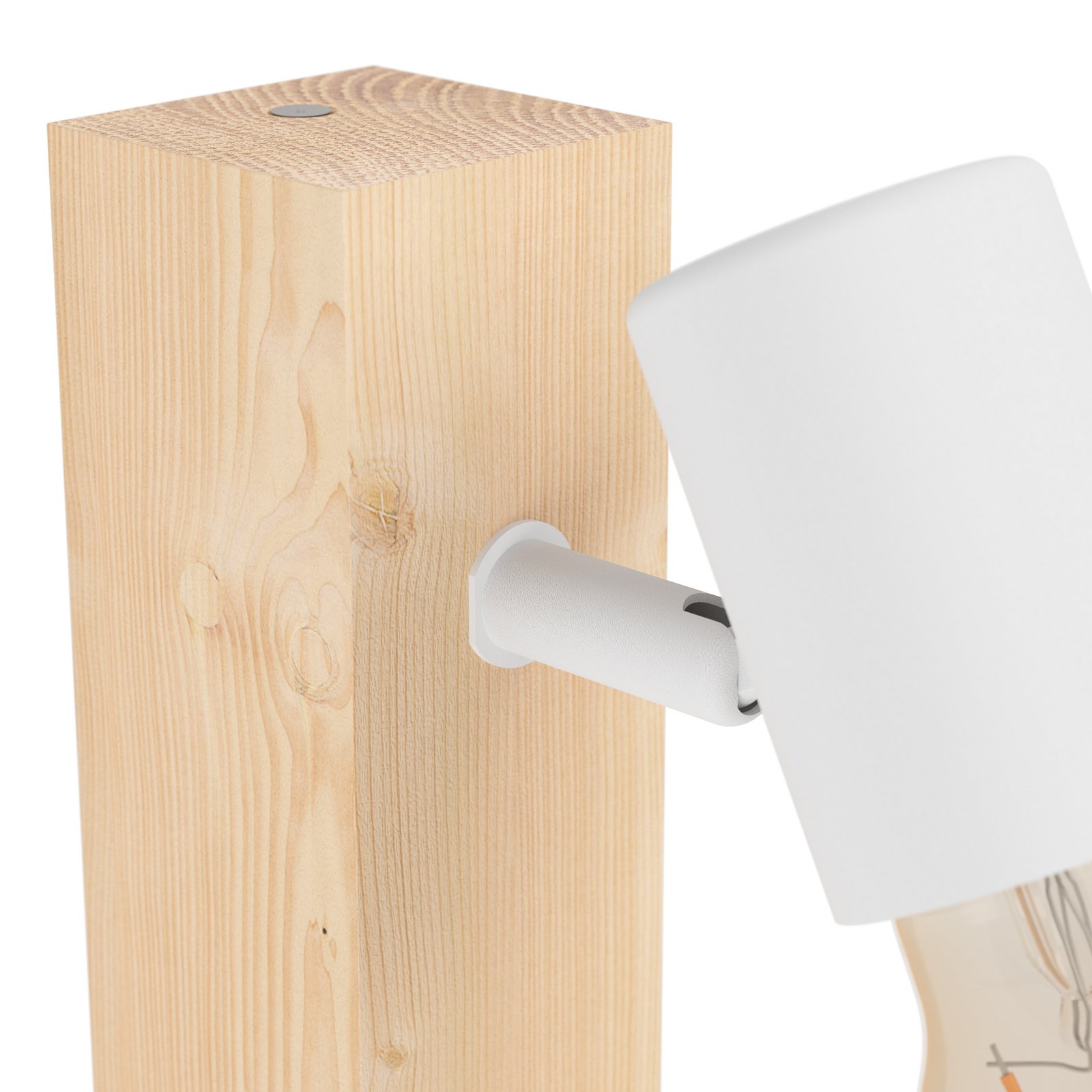 Wandleuchte Townshend 3 aus Holz, weiß