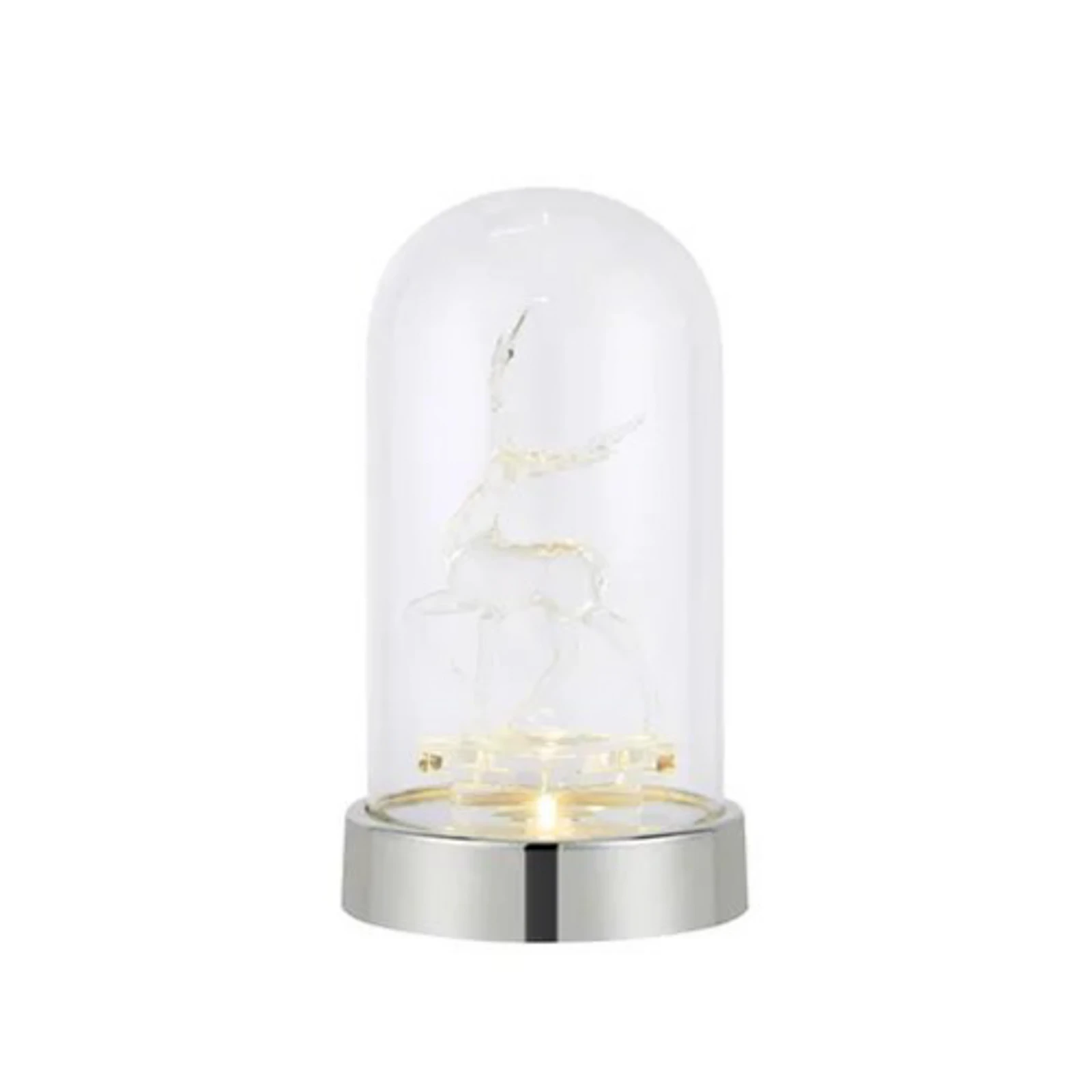 LED-dekorasjonsbelysning Isla, krom/klar, reinsdyr, høyde 20 cm