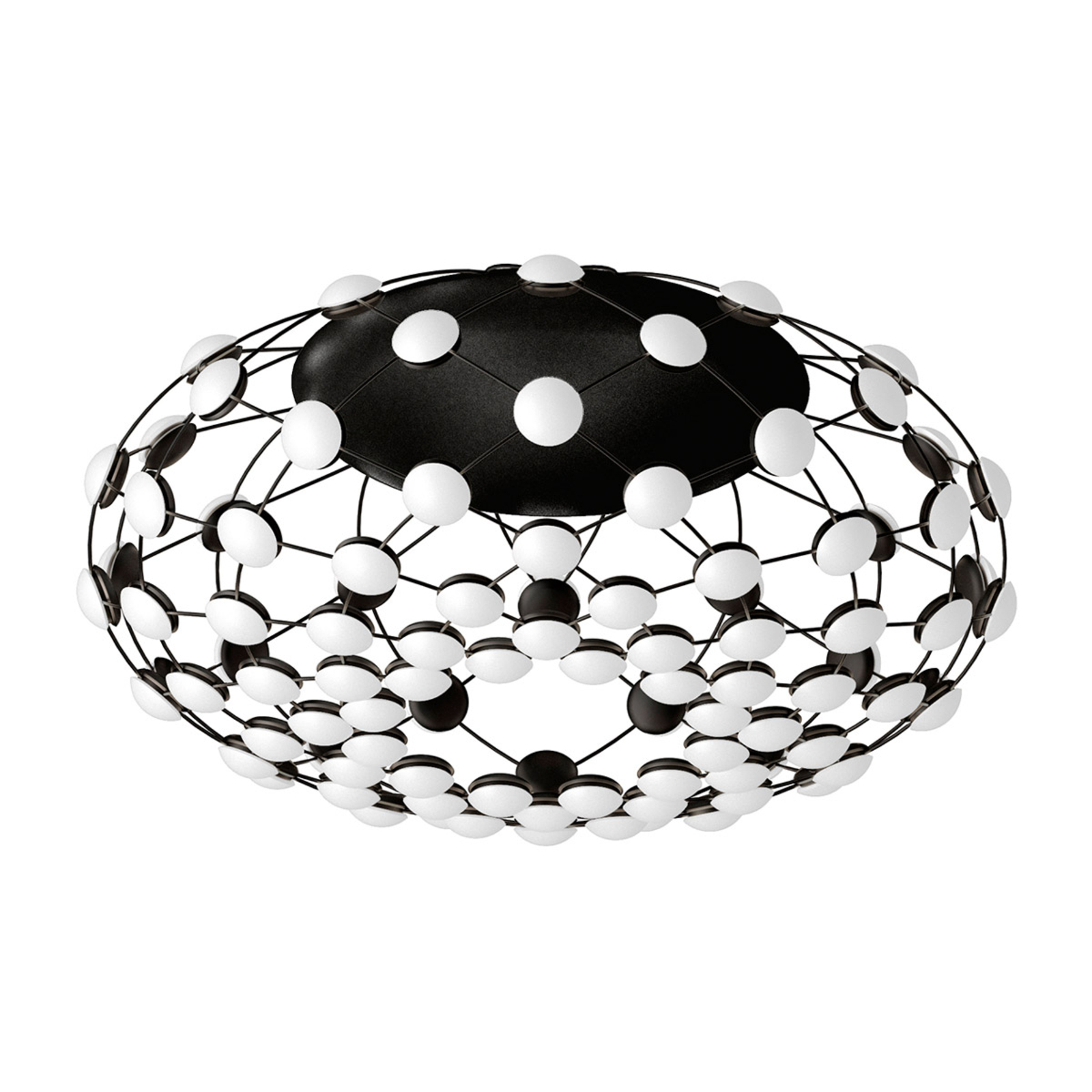 Mesh Candeeiro de Teto Ø72xH32 Black - Luceplan