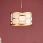 Epstein pendant light in gold and ivory, Ø 40cm