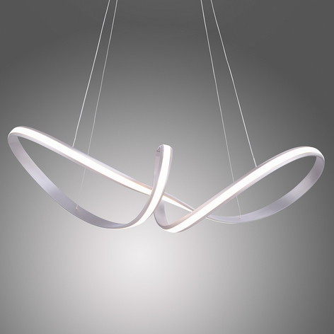 Suspension LED Melinda, 38 W, dimmable, gris acier