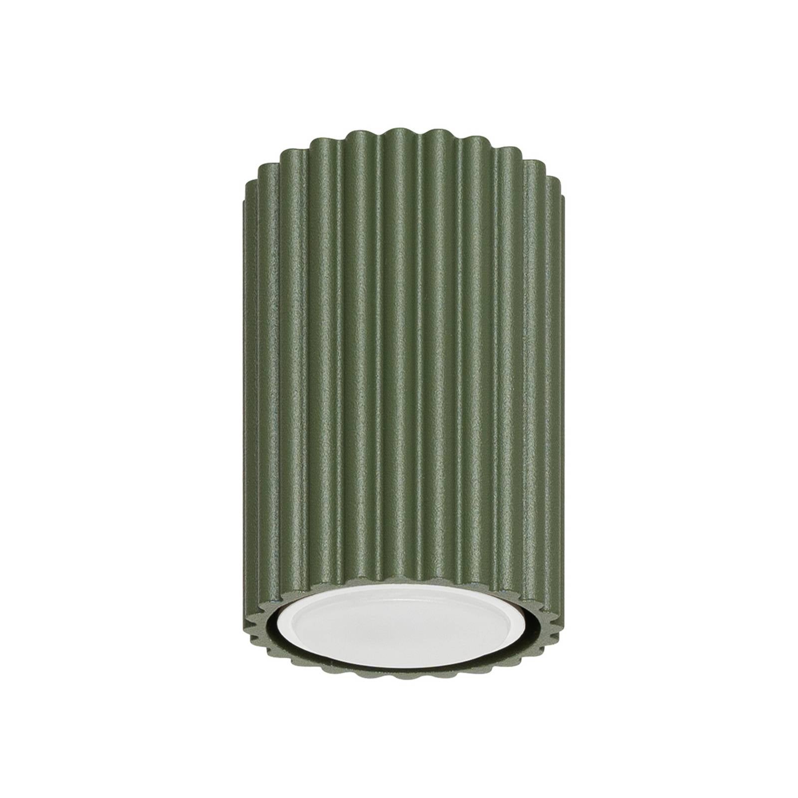 Deckenleuchte ALORA, olivgrün, Ø 7 cm, Metall, GU10