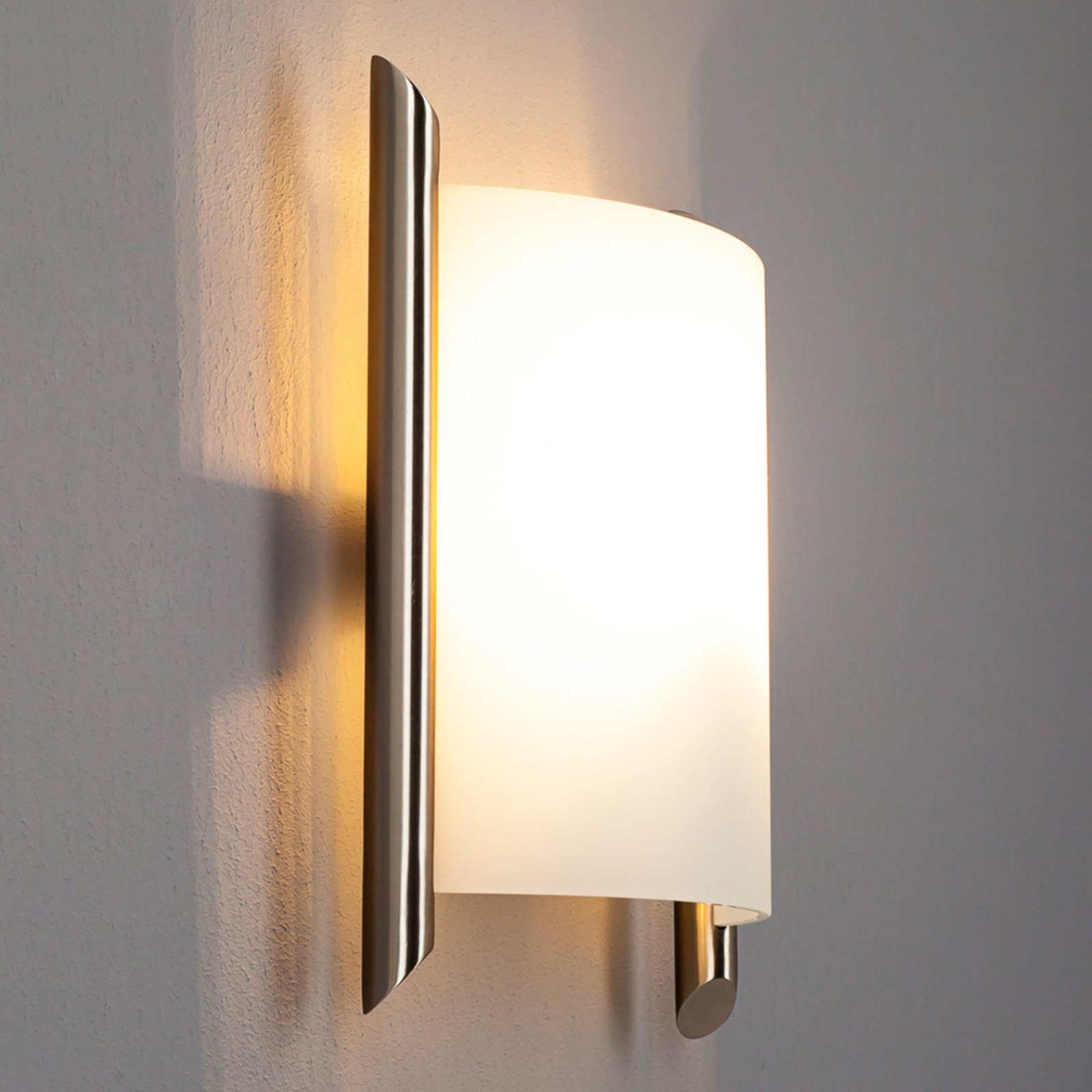 Filippa wandlamp, 20 cm, nikkel gesatineerd