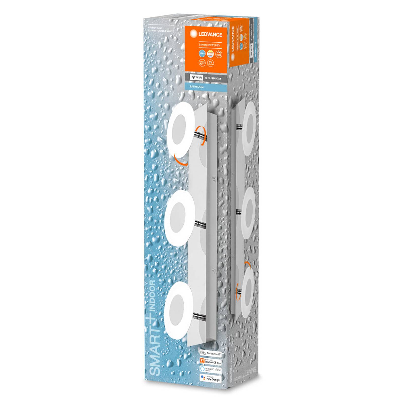 LEDVANCE SMART+ WiFi Orbis Wall Wave IP44 3-pkt.