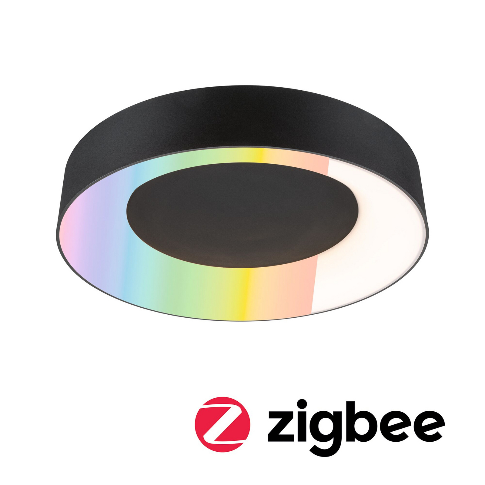 Lampa sufitowa LED Paulmann Smart Casca, czarna, Ø 40 cm, RGBW, IP44 Lampa sufitowa LED Paulmann Smart Casca, czarna, Ø 40 cm, RGBW, IP44