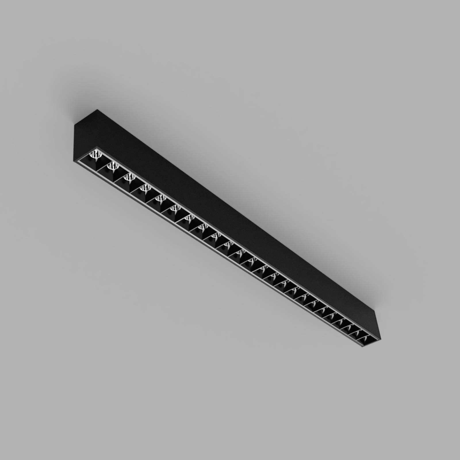 LI-EX Office LED-påbygningslampe Remote 60 cm svart