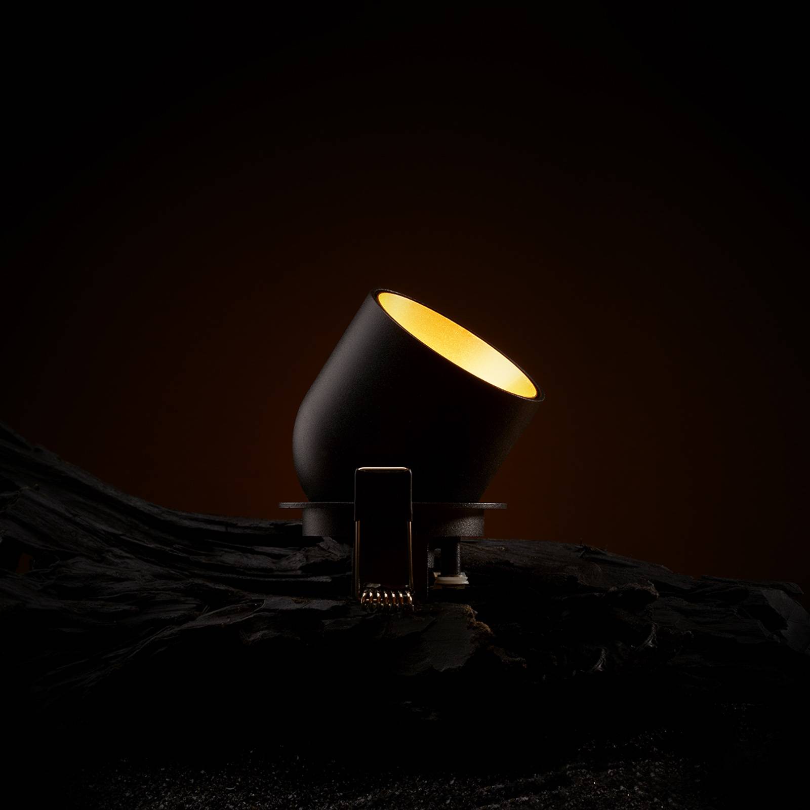 The Light Group SLC Cup LED downlight black/gold 3,000 K - Living / Dining Room - Ceiling Light Recessed - Recessed Light - dimmable - Modern